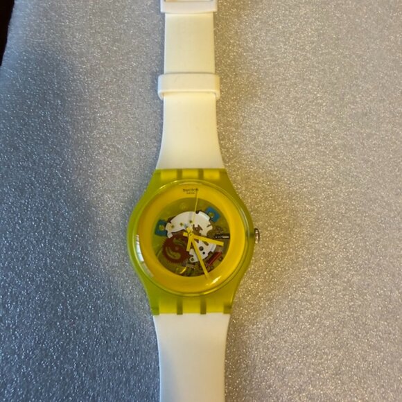 Swatch Watch White Translucent - Picture 1 of 5